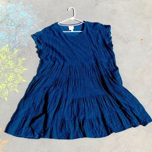 Short sleeved flutter dress with tiers